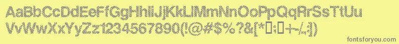 Slankb Font – Gray Fonts on Yellow Background