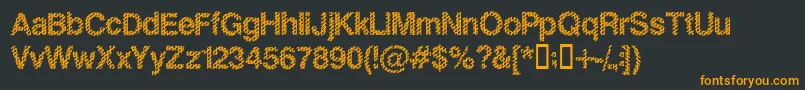 Slankb Font – Orange Fonts on Black Background