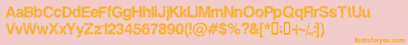 Slankb Font – Orange Fonts on Pink Background