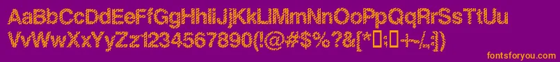Slankb Font – Orange Fonts on Purple Background