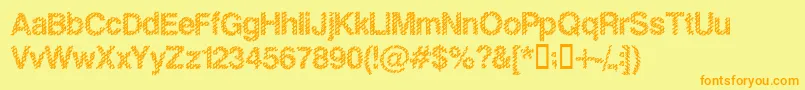 Slankb Font – Orange Fonts on Yellow Background