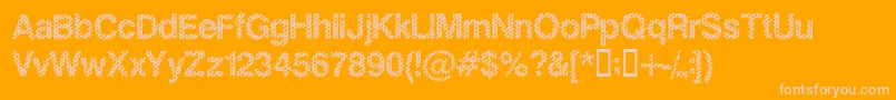 Slankb Font – Pink Fonts on Orange Background