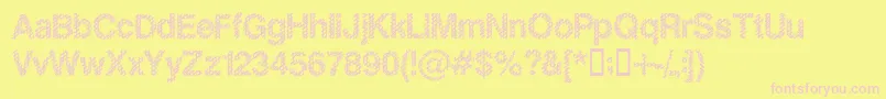 Slankb Font – Pink Fonts on Yellow Background