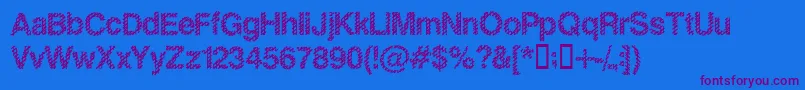 Slankb Font – Purple Fonts on Blue Background