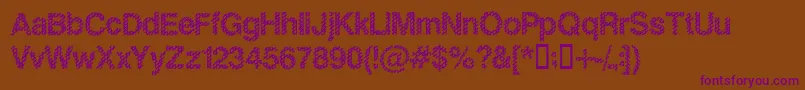 Slankb Font – Purple Fonts on Brown Background