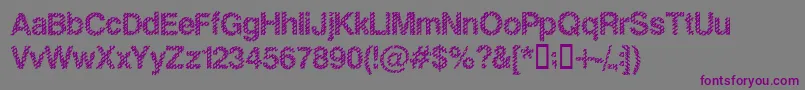 Slankb-fontti – violetit fontit harmaalla taustalla