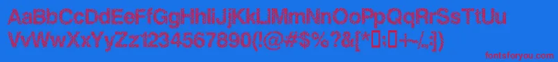 Slankb Font – Red Fonts on Blue Background