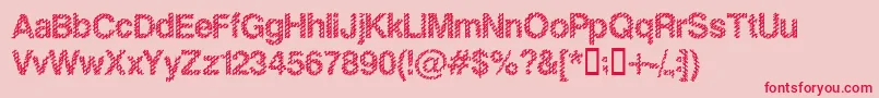 フォントSlankb – ピンクの背景に赤い文字