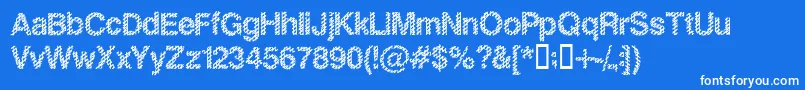 More about Slankb Font Slankb Font – White Fonts on Blue Background