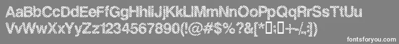 Slankb-Schriftart – Weiße Schriften auf grauem Hintergrund