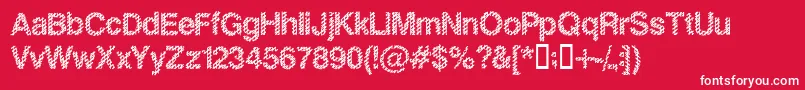 Slankb Font – White Fonts on Red Background