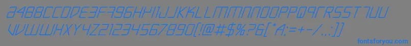 Escapeartistital Font – Blue Fonts on Gray Background