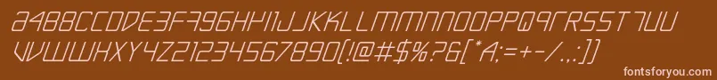 Escapeartistital Font – Pink Fonts on Brown Background