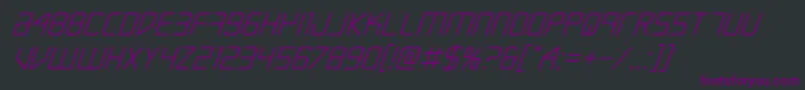 Escapeartistital Font – Purple Fonts on Black Background