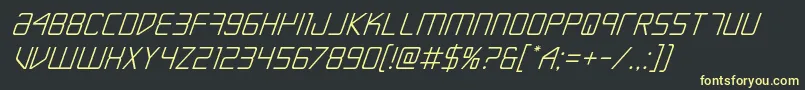 Escapeartistital Font – Yellow Fonts on Black Background
