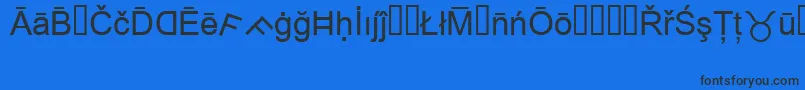 MsReference1 Font – Black Fonts on Blue Background