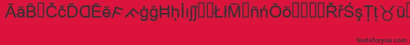 MsReference1 Font – Black Fonts on Red Background