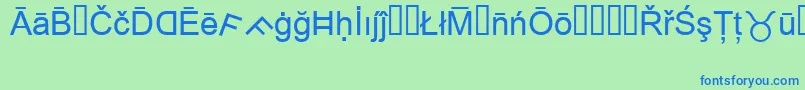 Шрифт MsReference1 – синие шрифты на зелёном фоне