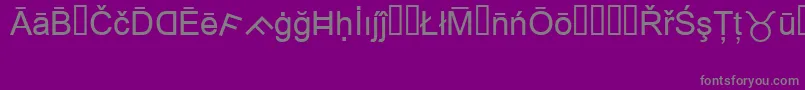 Czcionka MsReference1 – szare czcionki na fioletowym tle