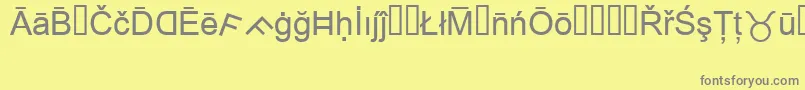 MsReference1 Font – Gray Fonts on Yellow Background