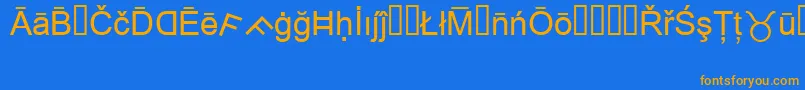 Шрифт MsReference1 – оранжевые шрифты на синем фоне