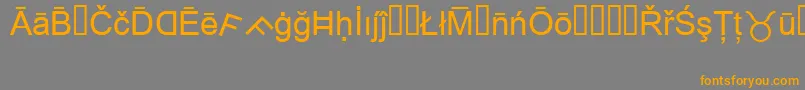 MsReference1 Font – Orange Fonts on Gray Background