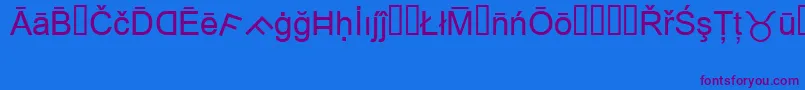MsReference1-Schriftart – Violette Schriften auf blauem Hintergrund