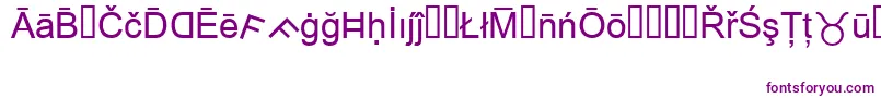 MsReference1 Font – Purple Fonts on White Background