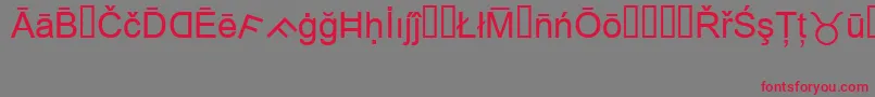 MsReference1 Font – Red Fonts on Gray Background