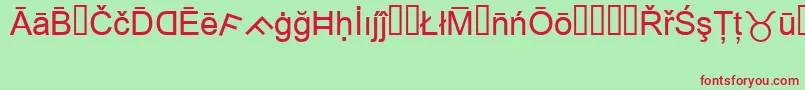 fuente MsReference1 – Fuentes Rojas Sobre Fondo Verde