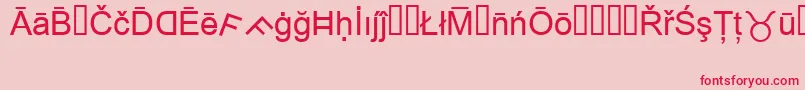 MsReference1-Schriftart – Rote Schriften auf rosa Hintergrund