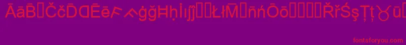 MsReference1 Font – Red Fonts on Purple Background