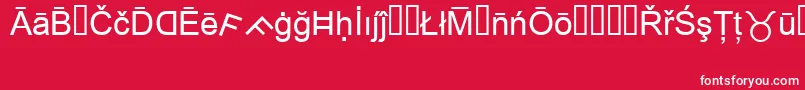 MsReference1 Font – White Fonts on Red Background