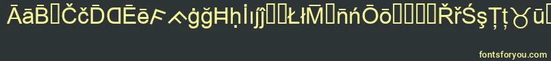 MsReference1 Font – Yellow Fonts on Black Background