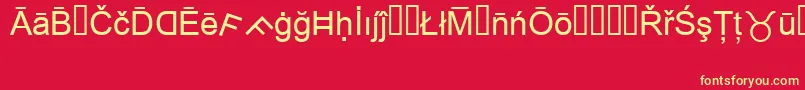 MsReference1-Schriftart – Gelbe Schriften auf rotem Hintergrund