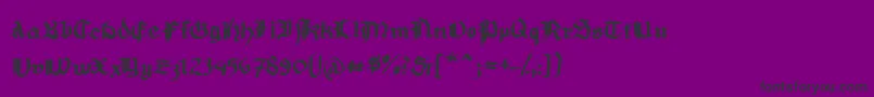 MousefrakturBold Font – Black Fonts on Purple Background