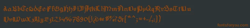 MousefrakturBold Font – Brown Fonts on Black Background