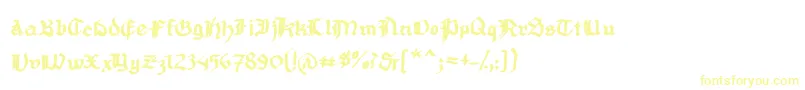 MousefrakturBold-fontti – keltaiset fontit