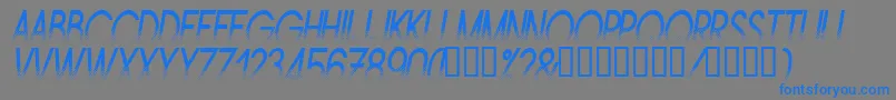 Amstni Font – Blue Fonts on Gray Background