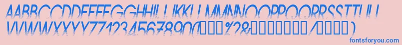 Amstni Font – Blue Fonts on Pink Background