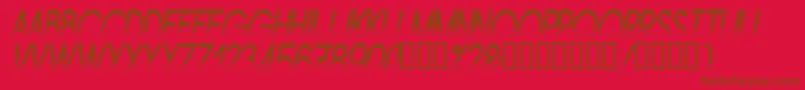 フォントAmstni – 赤い背景に茶色の文字