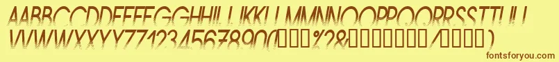 Amstni Font – Brown Fonts on Yellow Background