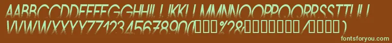 Amstni Font – Green Fonts on Brown Background