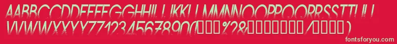 Шрифт Amstni – зелёные шрифты на красном фоне