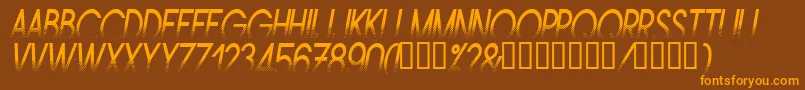 Amstni Font – Orange Fonts on Brown Background