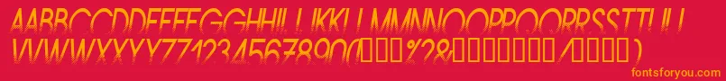 Amstni Font – Orange Fonts on Red Background