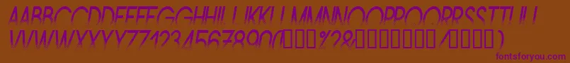 Amstni Font – Purple Fonts on Brown Background