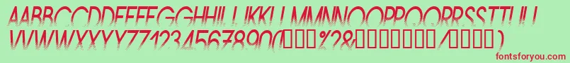 Amstni Font – Red Fonts on Green Background