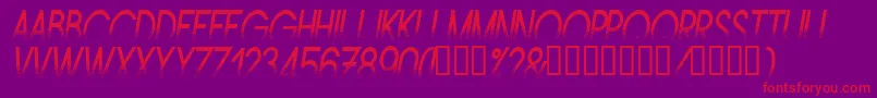 Amstni Font – Red Fonts on Purple Background