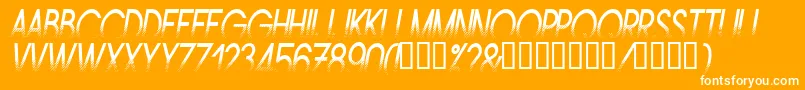 Amstni Font – White Fonts on Orange Background